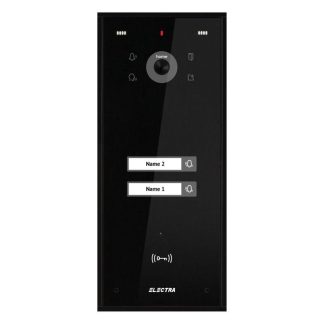 Post exterior videointerfon Electra VPH.02S03.ELBTL, 2 familii, negru, montaj aparent