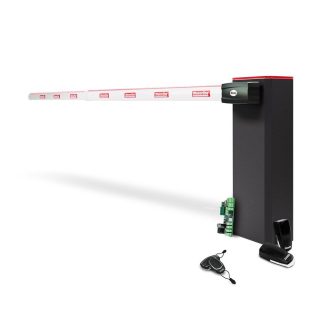 Kit bariera de acces auto cu brat telescopic fara LED Motorline KIT TURBO 6 + ZUM75HTSL-6, 6 m, 24V, utilizare intensiva