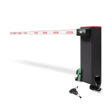 Kit bariera de acces auto cu brat telescopic fara LED Motorline KIT TURBO 6 + ZUM75HTSL-6, 6 m, 24V, utilizare intensiva