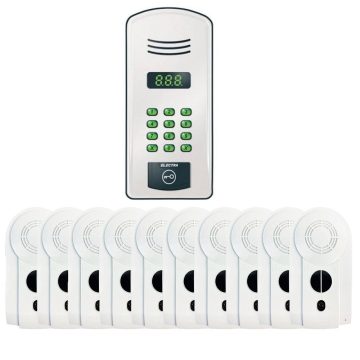 Kit interfon Electra PES.A255-10XIA02, 10 familii, aparent, inox