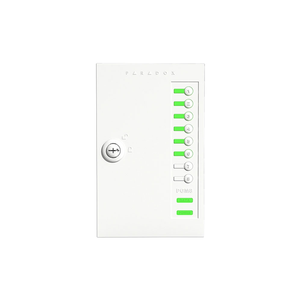 Modul de extensie Paradox PGM82, 8 iesiri PGM, indicator LED