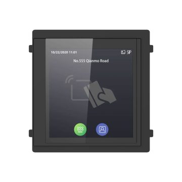 Modul cititor carduri cu display Hikvision DS-KD-TDM, 4 inch, card MF, cod pin, touchscreen