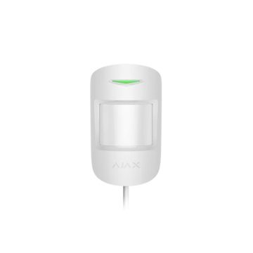 Detector de miscare PIR Ajax MotionProtect Fibra WH, 12 m, 88 grade, pet immunity