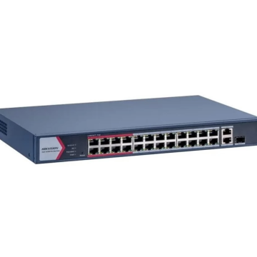 Switch cu 26 de porturi Hikvision DS-3E1326P-EI/M, 14.8 Gbps, 11.01 Mpps, PoE