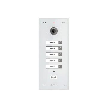 Post de exterior videointerfon Electra VPH.05S03.ELWTL , 5 familii, montaj aparent, 4 fire, RFID, alb