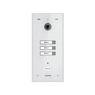 Post exterior videointerfon Electra VPH.03F03.ELWTL, 3 familii, montaj ingropat, IP44, alb