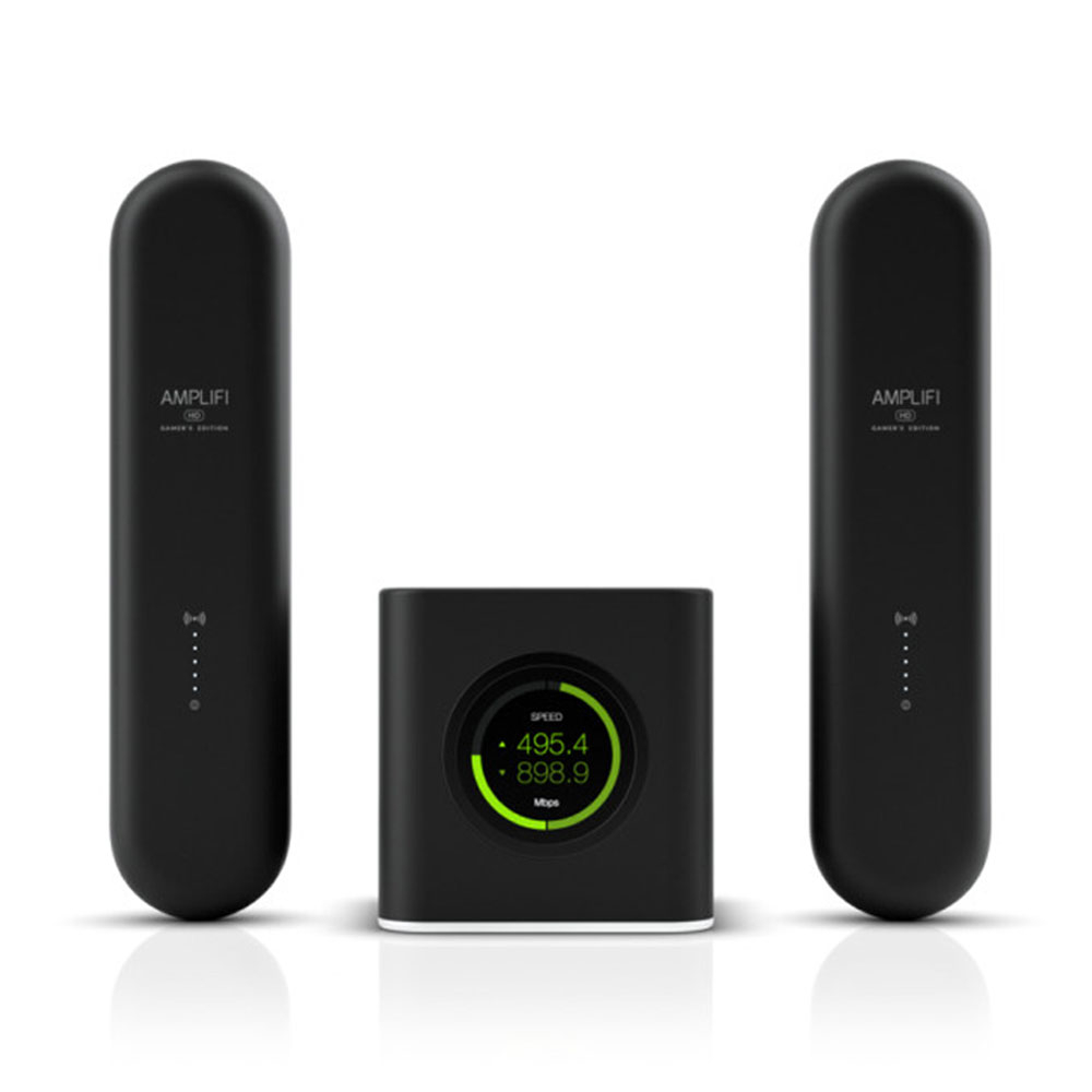 Router wireless Gaming Dual Band Gigabit AmpliFi Mesh HD Ubiquiti AFI-G, 450 Mbps/1300 Mbps, 2.4/5.0 GHz, 5 porturi, ecran tactil