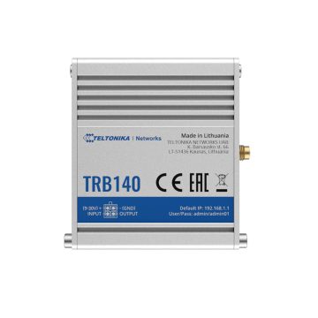Router industrial digital/analog Teltonika TRB140, GSM, 4G, micro USB, Ethernet, 10/100/1000 Mbps