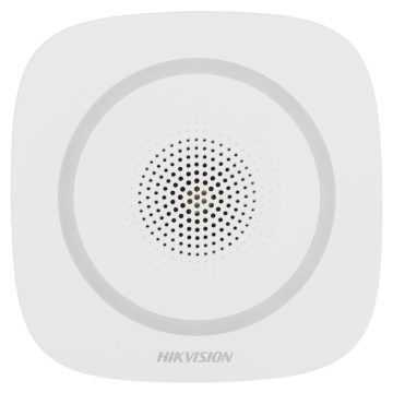 Sirena stroboscopica wireless de interior Hikvision AX PRO DS-PS1-I-WE-B, 110 dB, 868 MHz, RF 1600 m, LED Albastru