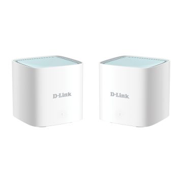 Sistem Mesh wireless Dual-Band Gigabit D-Link Eagle Pro M15-2, Wi-Fi 6, 1.5 Gbps, 4 antene, 2 porturi, interior, 2 buc