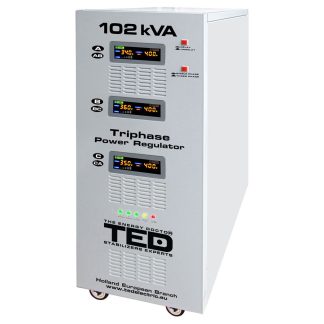 Stabilizator de tensiune trifazic cu servomotor TED 102kVA-SVC TED000064, 102000 VA/70000 W