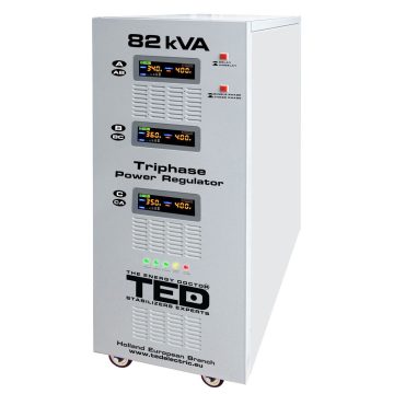 Stabilizator de tensiune cu servomotor trifazat-trifazat TED 000224, 82000VA, 64000 W, regleta