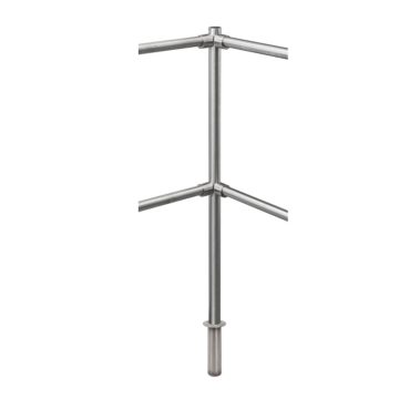 Stalp intermediar de colt pentru suport balustrada K-KISO, inox, ingropat