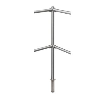 Stalp intermediar de colt pentru suport balustrada K-KISO, inox, ingropat