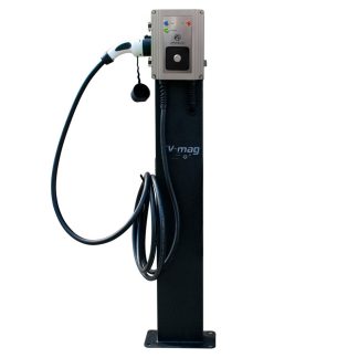 Statie fixa incarcare masini electrice EV-MAG GS322T2GCS-CP, RFID, 22 kW, Type 2, trifazat, comutator de putere, montaj pe stativ