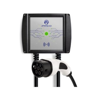 Statie incarcare masini electrice Ampevo AMP107T2GC-CP+RFID, 7.4 kW, Type 2, monofazat, cablu 5 m + 2x card RFID