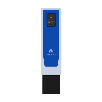 Statie incarcare masini electrice Ampevo AMP344T2D-IK10, 2x 22 kW, Type 2, trifazat, cablu 5m
