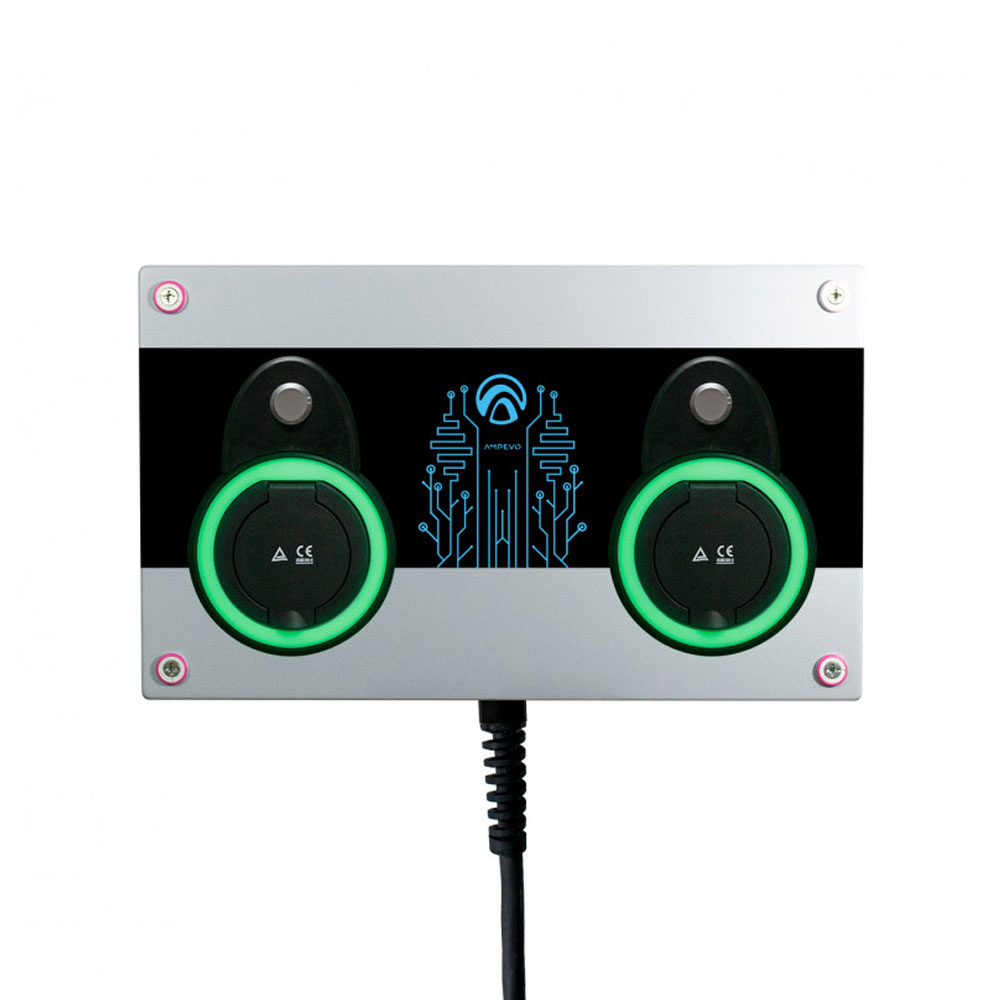 Statie incarcare masini electrice EV-MAG AMP344T2, 2x22 kW, Type 2, trifazat, plug & charge