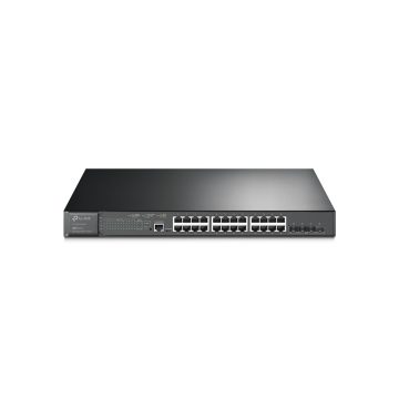 Switch 28 porturi Gigabit JetStream TP-Link TL-SG3428XMP, 128 Gbps, 4x SFP+, 384 W, L2/L2+, PoE+, cu management