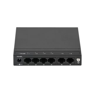 Switch cu 2 porturi SF6P-HM, 2 porturi uplink, 1.2 Gbps, 0.688 Mpps, 2.000 MAC, PoE, fara management