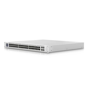 Switch cu 48 porturi Ubiquiti USW-ENTERPRISE-48-POE, 4 porturi SFP+, 320 Gbps, 238.095 Mpps, PoE, cu management