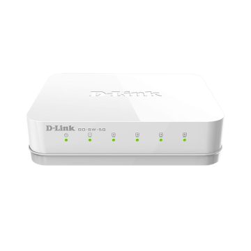 Switch cu 5 porturi D-Link GO-SW-5G, 10 Gbps, 2.000 MAC, fara management