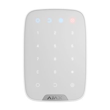 Tastatura cu touch wireless AJAX Keypad WH, 15 taste, silent alarm, 1700 m