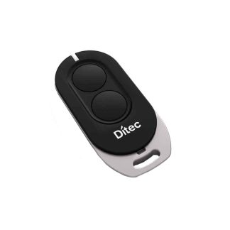 Telecomanda Ditec ZEN2MT, 2 canale, 433.92 MHz, 150 m, negru cu insertie cromata