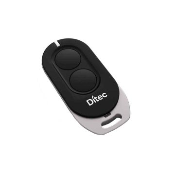 Telecomanda Ditec ZEN2MT, 2 canale, 433.92 MHz, 150 m, negru cu insertie cromata