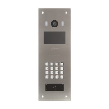 Videointerfon de exterior IP Dahua VTO6521K, 2 MP, IC card, PIN, cod QR, deblocare de la distanta, 20.000 utilizatori, aparent/ingropat