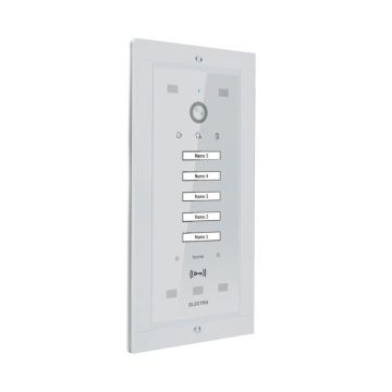 Videointerfon de exterior Electra VPM.05F03.ELWH4, RFID, 5 familii, incastrat, 4 fire