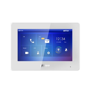 Videointerfon de interior IP Dahua VTH5422HB-W, 7 inch, PoE, aparent, 2 fire