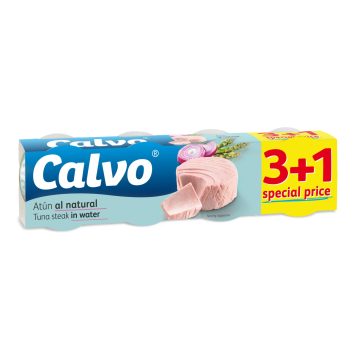 Ton In Sos Natur Calvo 4x80g, Calvo