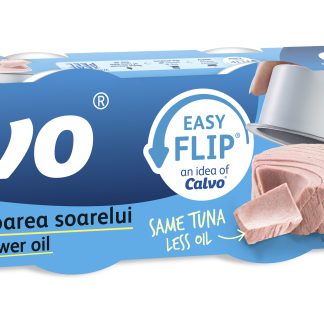 Ton In Ulei de Floarea Soarelui Easy Flip Calvo 4*65g, Calvo