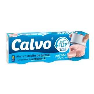 Ton In Ulei de Floarea Soarelui Easy Flip Calvo 3*65g, Calvo