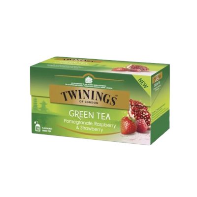 Ceai Verde Cu Aroma De Rodie Zmeura Si Capsuni Twinings 25x1.5g, Twinings