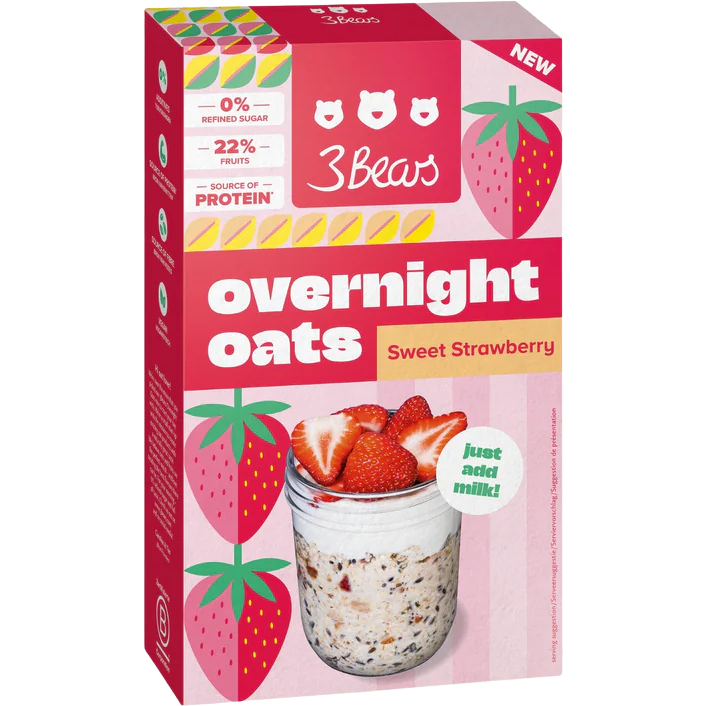Porridge din Ovaz cu Capsuni fara Zahar Adaugat 400g