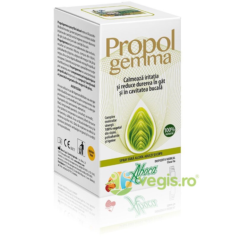 Propolgemma Spray Fara Alcool cu Aroma de Capsuni si Visine Pentru Copii si Adulti 30ml