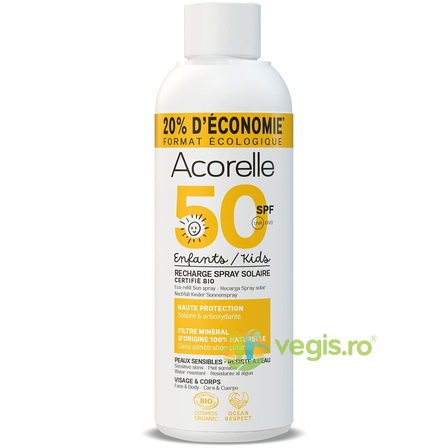 Rezerva Spray cu Protectie Solara pentru Copii SPF50 cu Ulei de Karanja si Propolis Bio 150g