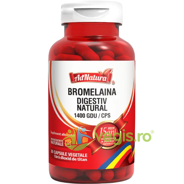 Bromelaina Digestiv Natural 1400GDU 30cps