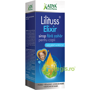Lilituss Elixir Sirop pentru Copii fara Zahar 180ml