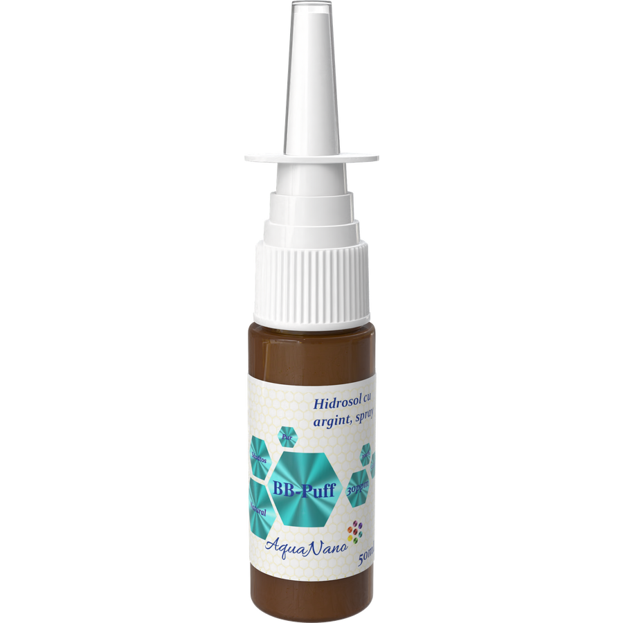 Hidrosol de Argint BB Puff cu Atomizor 30ppm 50ml