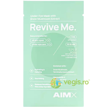Masca cu Hialuron, Extract de Tremella si Vitamina B3 Eye Patch Revive Me 5ml