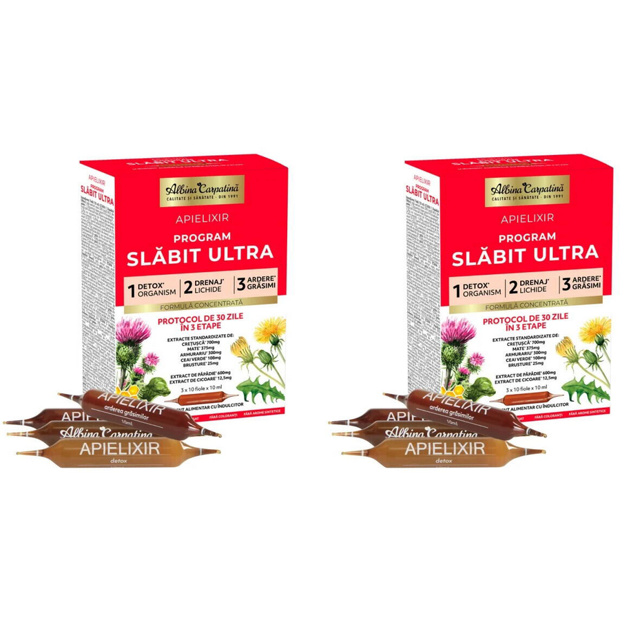 Pachet Apielixir Program Slabit Ultra 30 fiole + 30 fiole