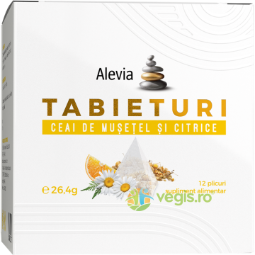 Tabieturi Ceai de Musetel si Citrice 12 plicuri piramida