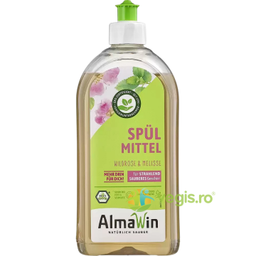 Detergent de Vase Concentrat cu Trandafir Salbatic si Melisa Ecologic/Bio 500ml