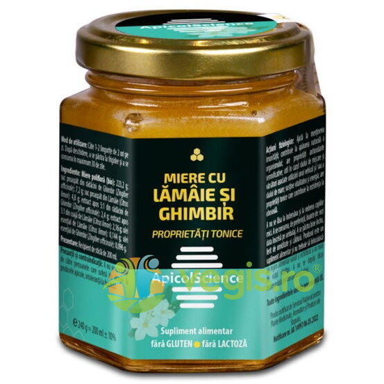Miere cu Lamaie si Ghimbir 240g