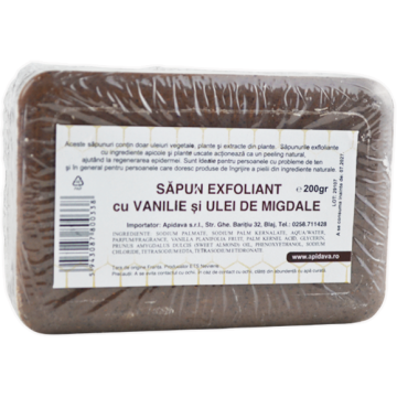 Sapun Exfoliant cu Vanilie si Ulei de Migdale 200g