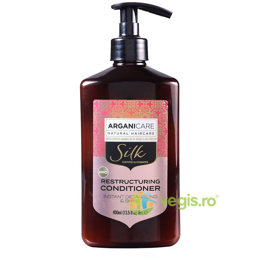 Balsam Reparator pentru Descurcare Instanta si Stralucire cu Proteina de Matase Silk 400ml