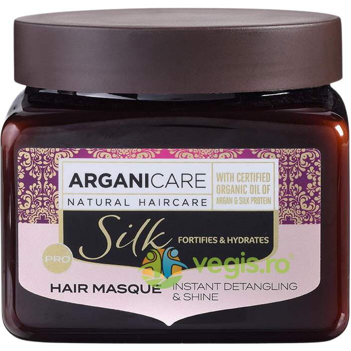 Masca de Par pentru Descurcare Instanta si Stralucire cu Proteina din Matase Silk 500ml